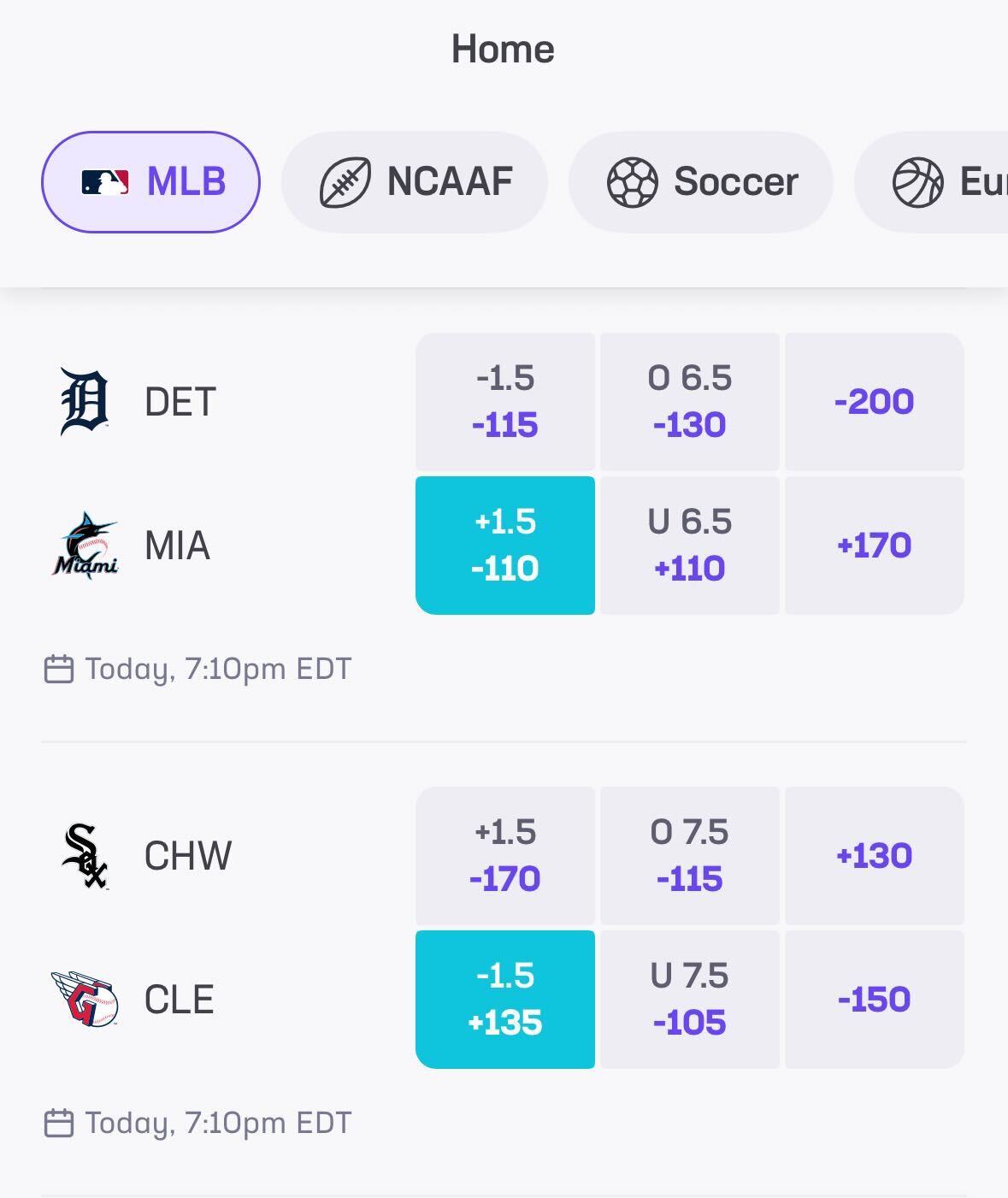 Run Line Betting at Hard Rock Bet