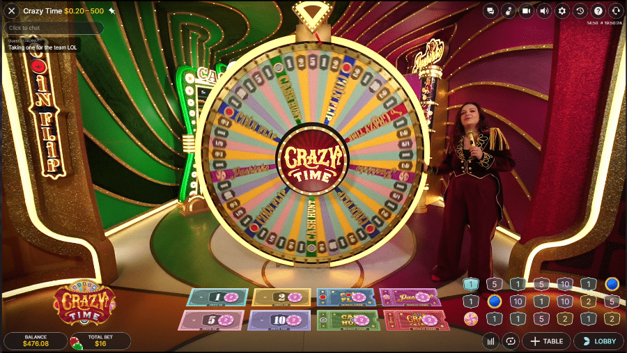 Crazy Time Wheel