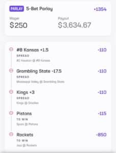 Club 520 Parlay 2/23